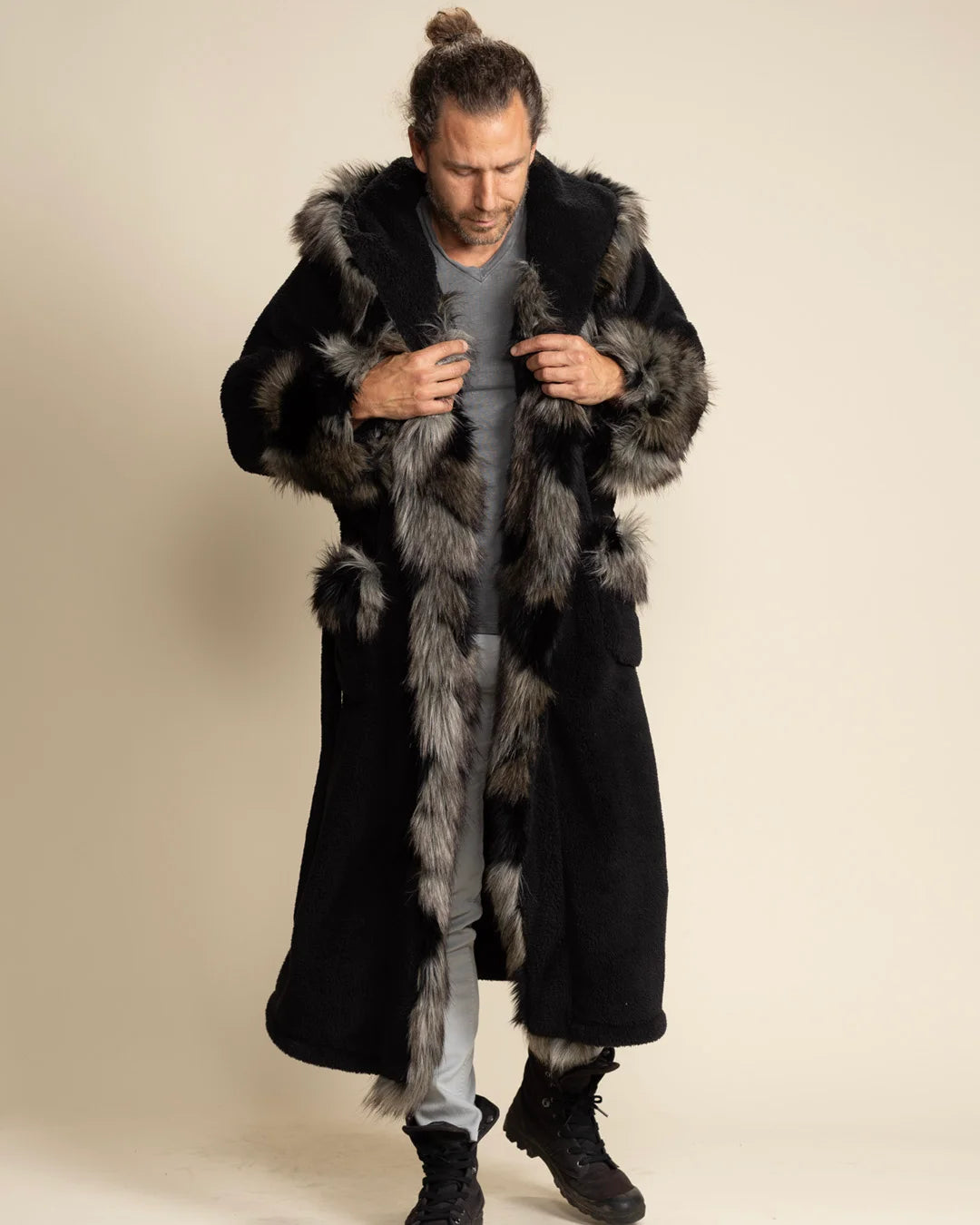 Hooded Men's Luxury Robe | Hyena
