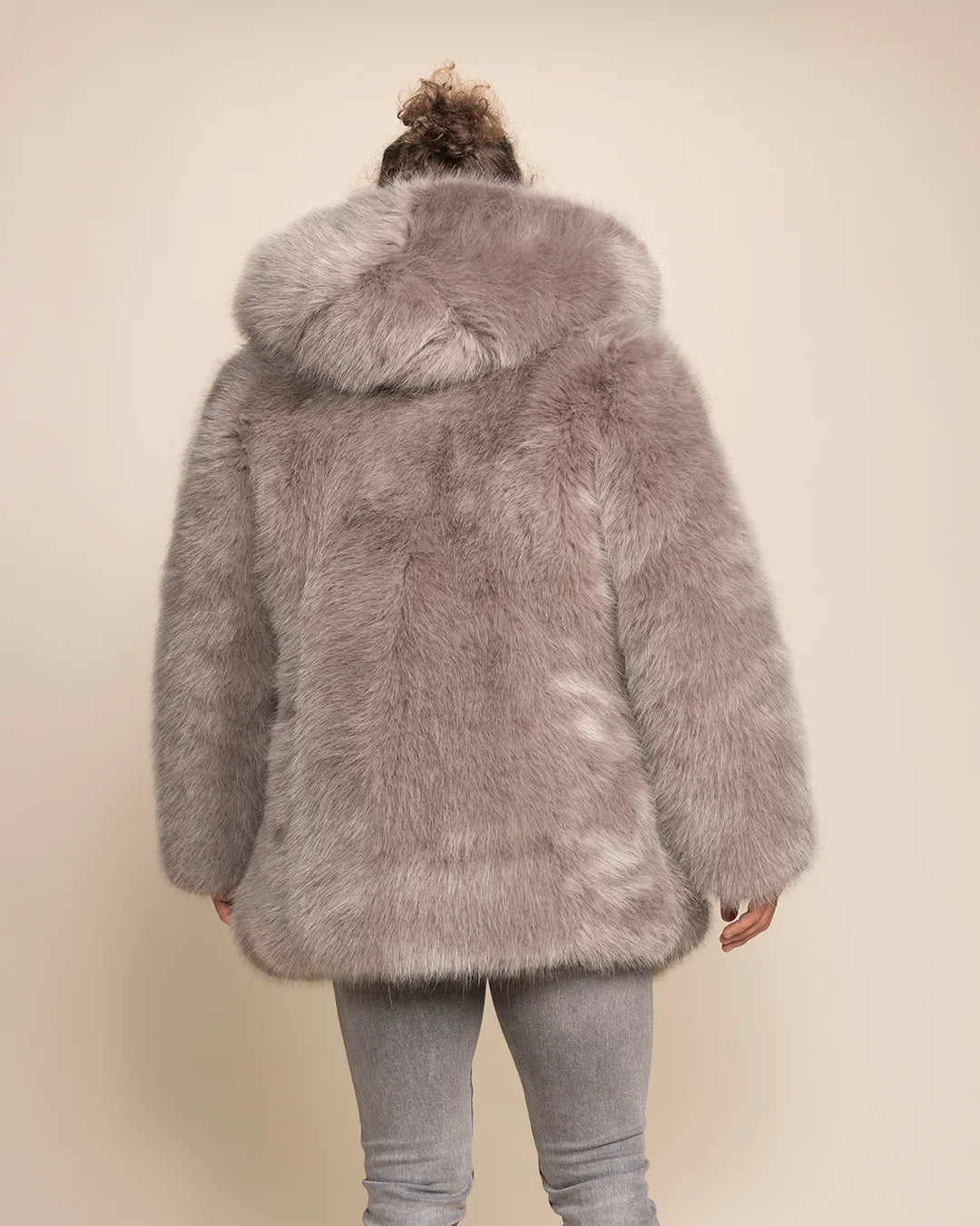 Limited Edition men's Grey Fox faux fur parka, offering top-rated style for festivals and streetwear.
