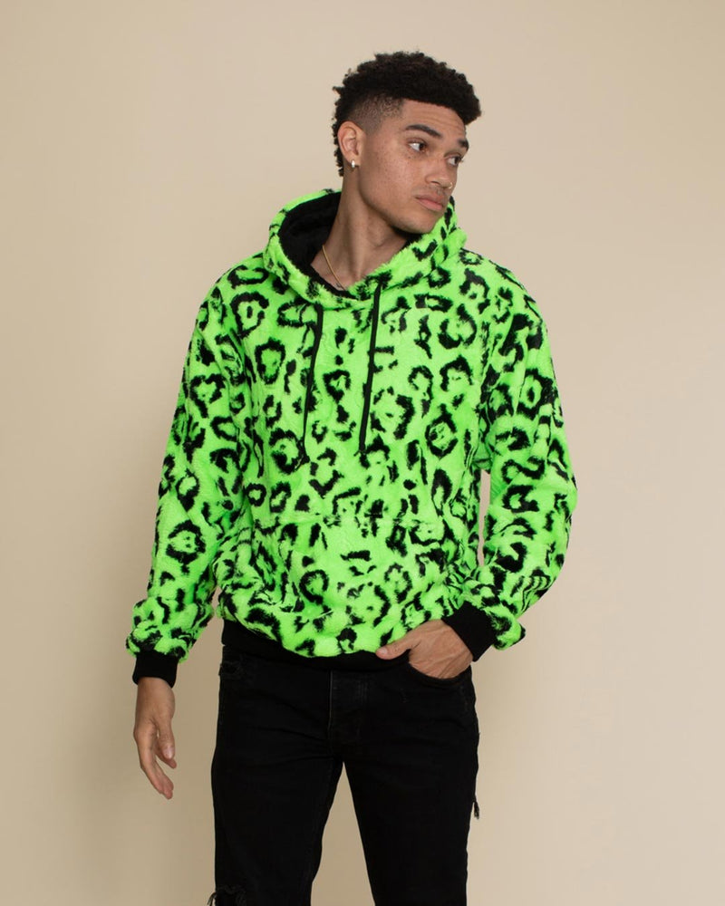 Neon Floral Bears Men's Zipper Hoodie