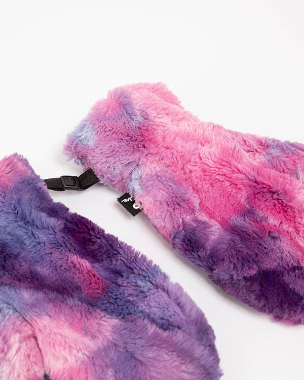 Cotton Candy Kitty Plush Mittens | Women's Winter Accessories