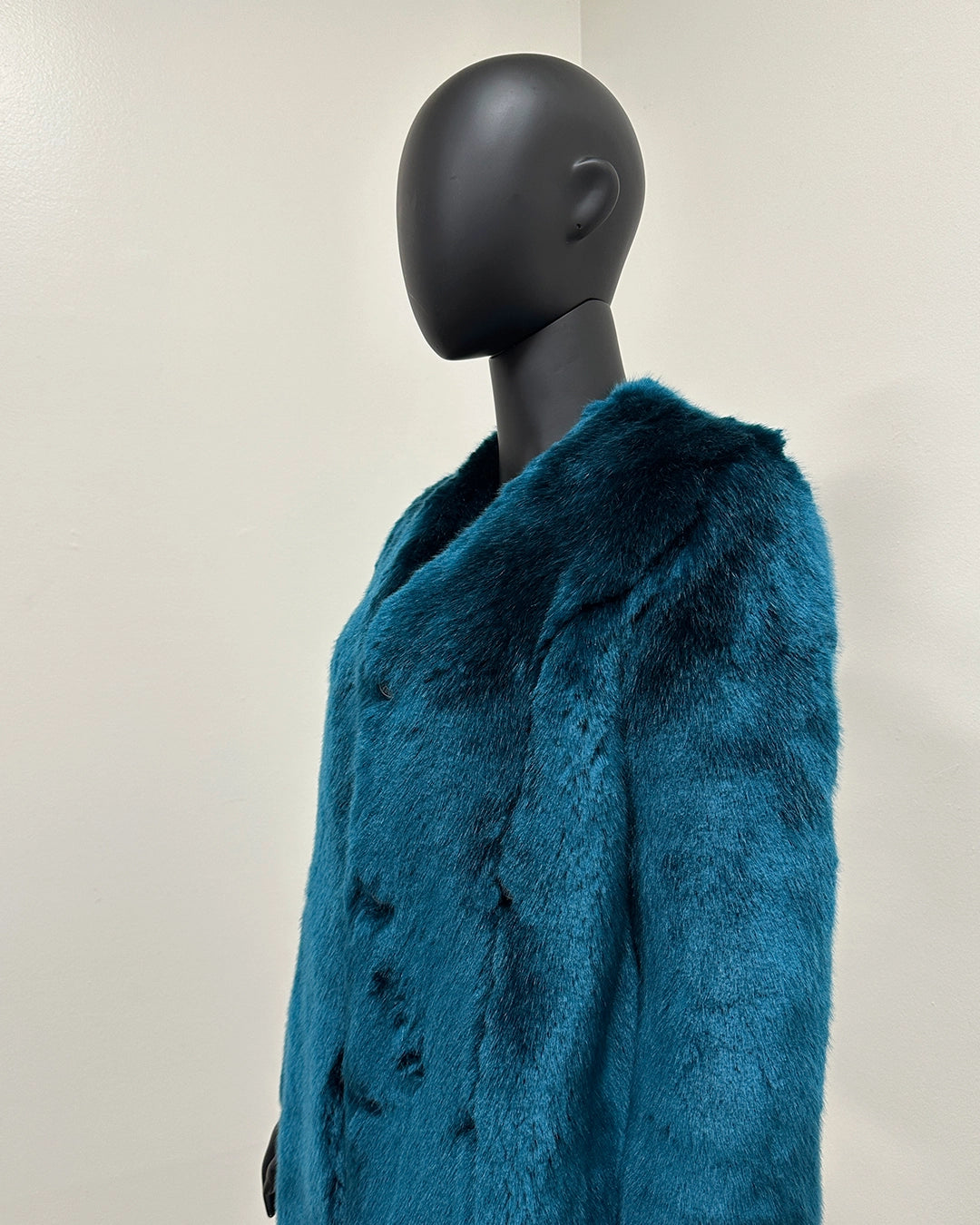 *Last Stock* Luxe V-Neck Faux Fur Coat | Royal Wolf - X-Small