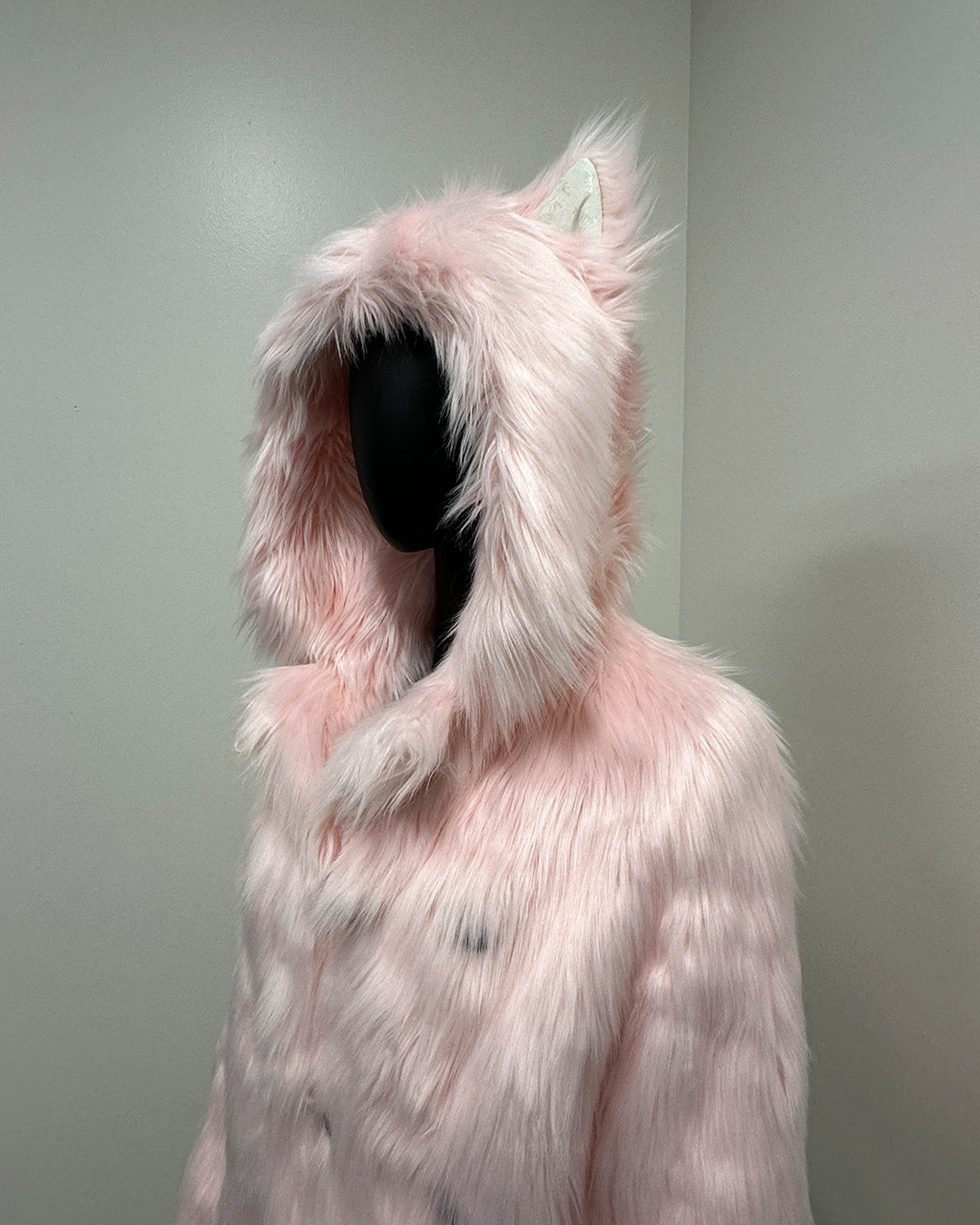 *Sample* Classic Pink Faux Fur Coat | Flamingo Wolf -X-Small