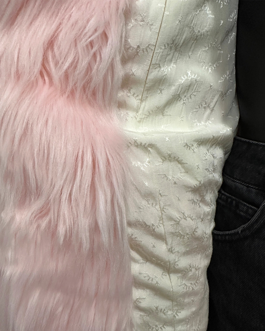 *Sample* Classic Pink Faux Fur Coat | Flamingo Wolf -X-Small