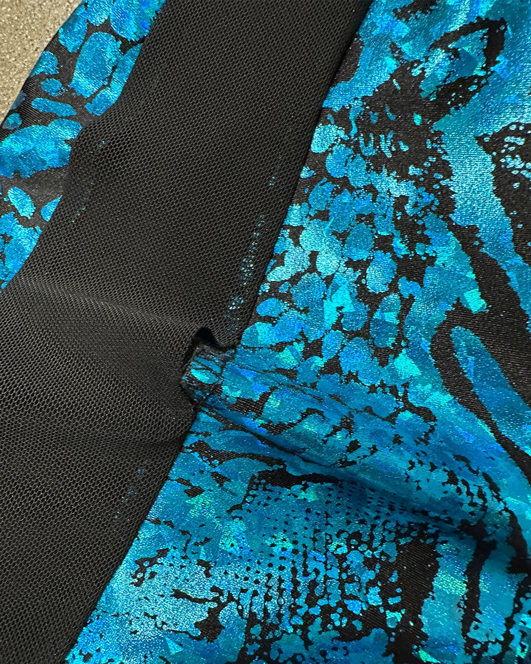 *Almost Purfect* Women's Metallic Bodysuit | Blue Viper -Small