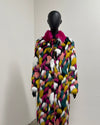*Sample* Long Faux Fur Coat | Rainbow Butterfly - X-Small