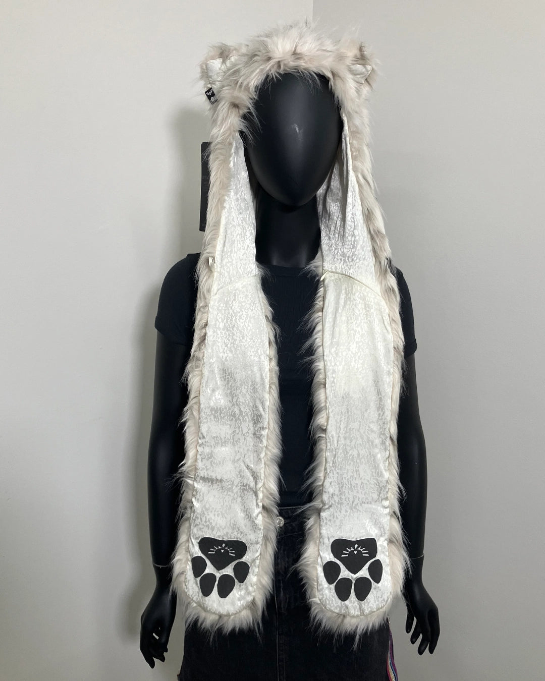 Almost Purfect Faux Fur SpiritHood | Baby Snow Leopard
