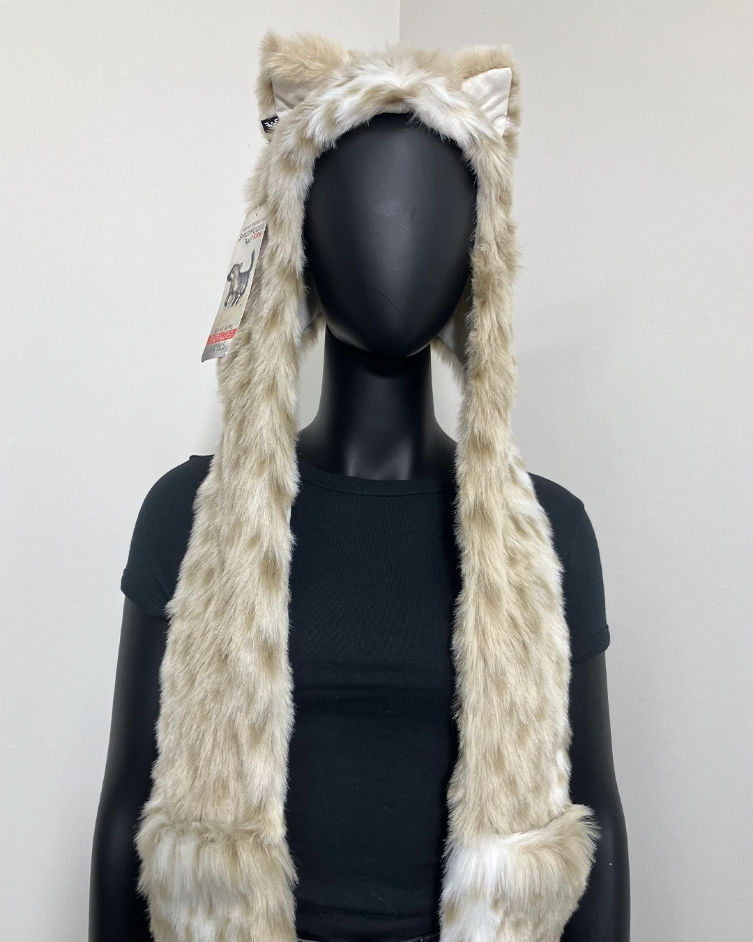 *Last Stock* Kids Faux Fur Hood | Siberian Snow Leopard