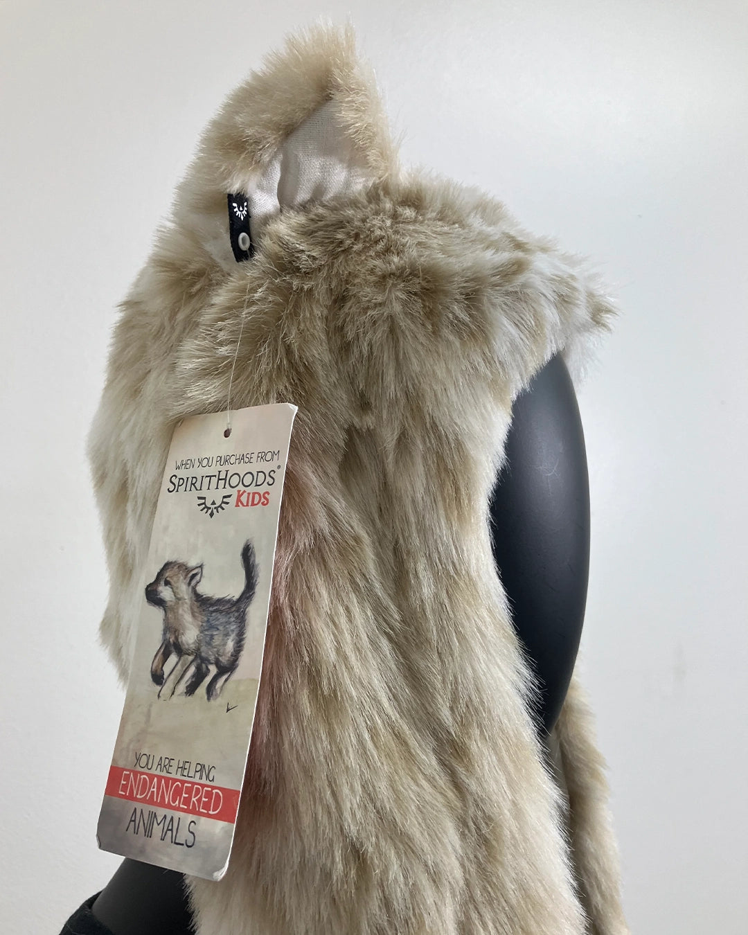 *Last Stock* Kids Faux Fur Hood | Siberian Snow Leopard