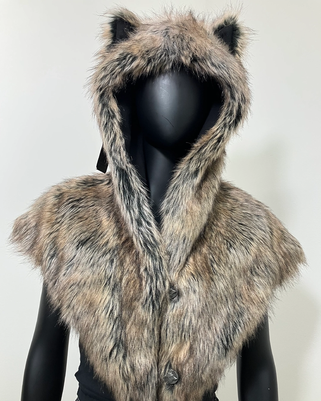 *Almost Purfect* Classic Faux Fur Shawl | Dire Wolf