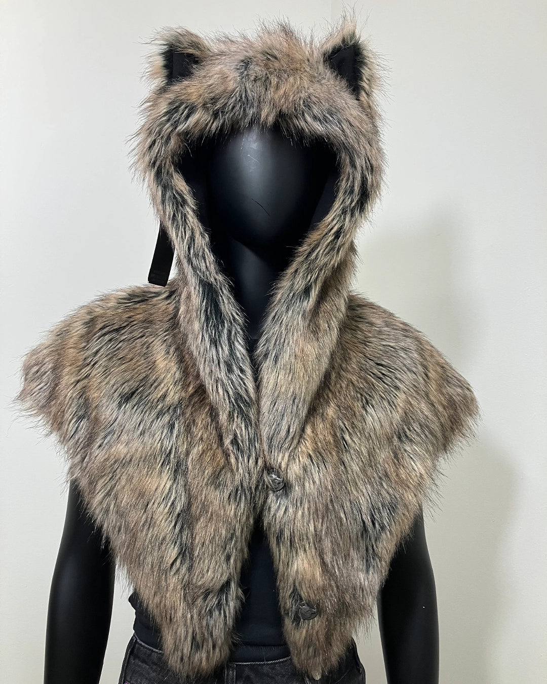 *Almost Purfect* Classic Faux Fur Shawl | Dire Wolf
