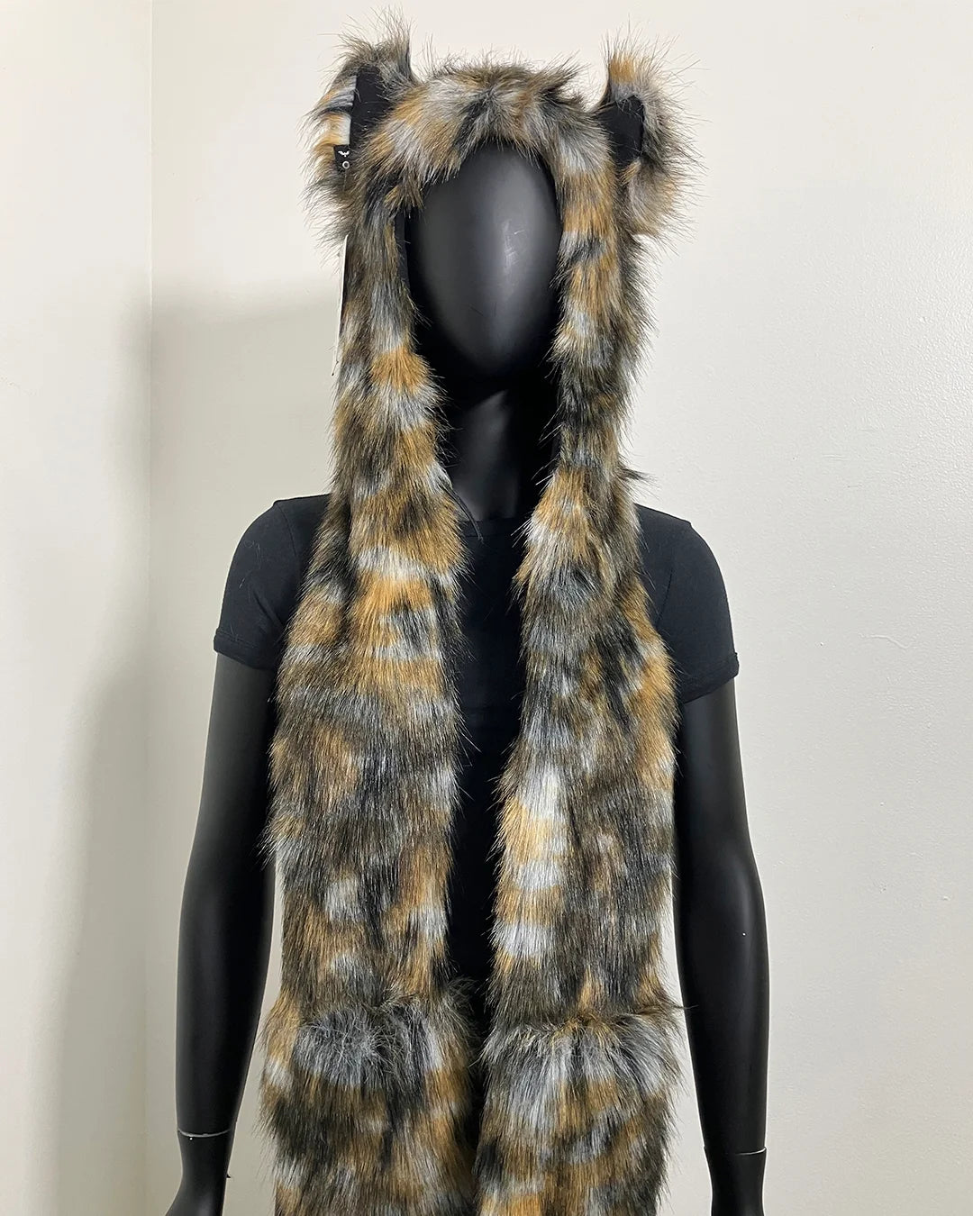 Last Stock Collector Edition Faux Fur SpiritHood | Brindle Wolf