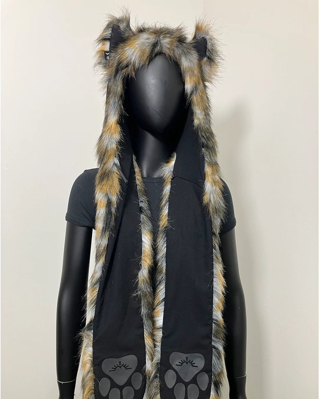 Last Stock Collector Edition Faux Fur SpiritHood | Brindle Wolf
