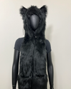 *Last Stock* Faux Fur SpiritHood | Black Wolf