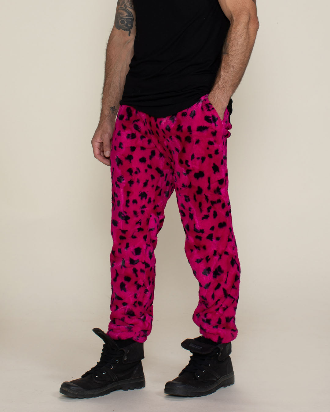 Pink Cheetah ULTRA SOFT Faux Fur Sweatpants | Men&#39;s