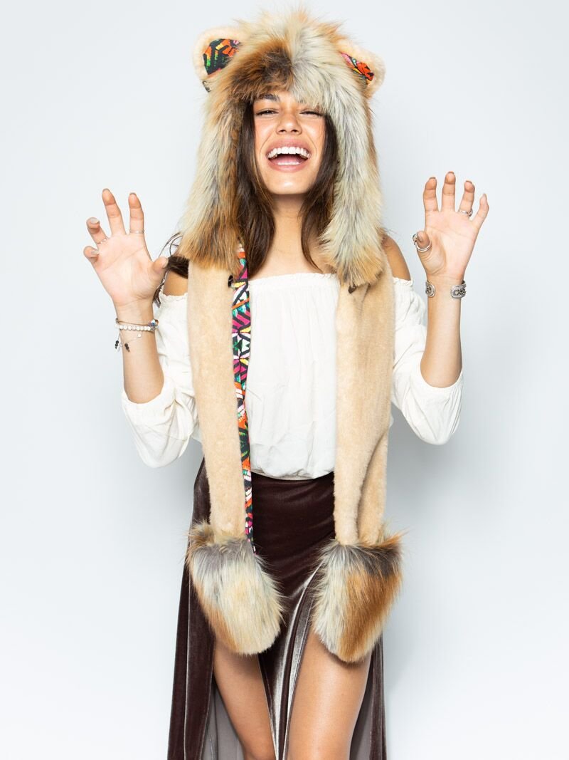 Collector Edition Rangoli Lion SpiritHood on Woman