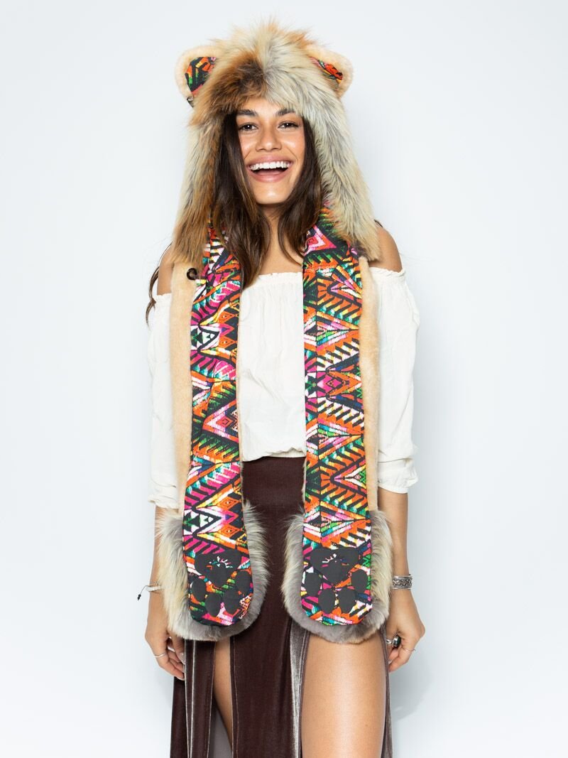 Collector Edition Rangoli Lion SpiritHood on Woman
