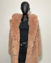 *One Of A Kind* Classic Faux Fur Coat | Blush Leopard - MEDIUM
