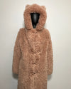 *One Of A Kind* Classic Faux Fur Coat | Blush Leopard - MEDIUM