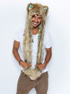 Man wearing faux fur Segera Wolf Collector Edition SpiritHood