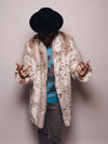 *Almost Purfect* Collared Siberian Snow Leopard Faux Fur Coat
