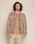 Strawberry Leopard Ultra Soft Faux Fur Bomber Jacket | Men's