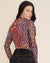 Sunset Leopard Mesh Long Sleeve Bodysuit | Women's