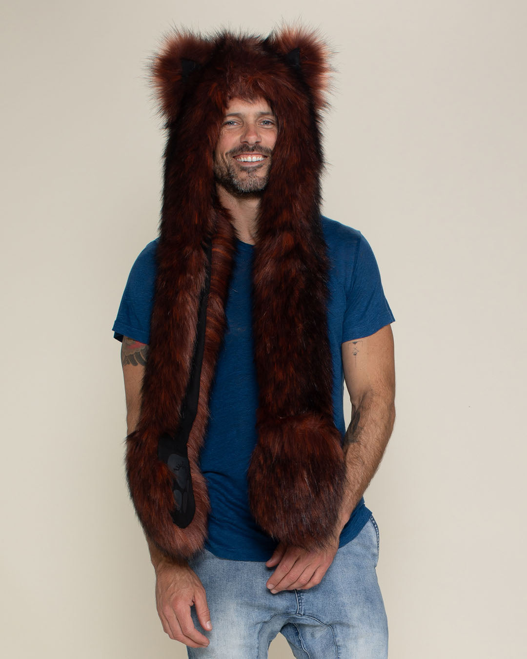 Ethiopian Red Wolf Collector Edition Faux Fur Hood | Men's