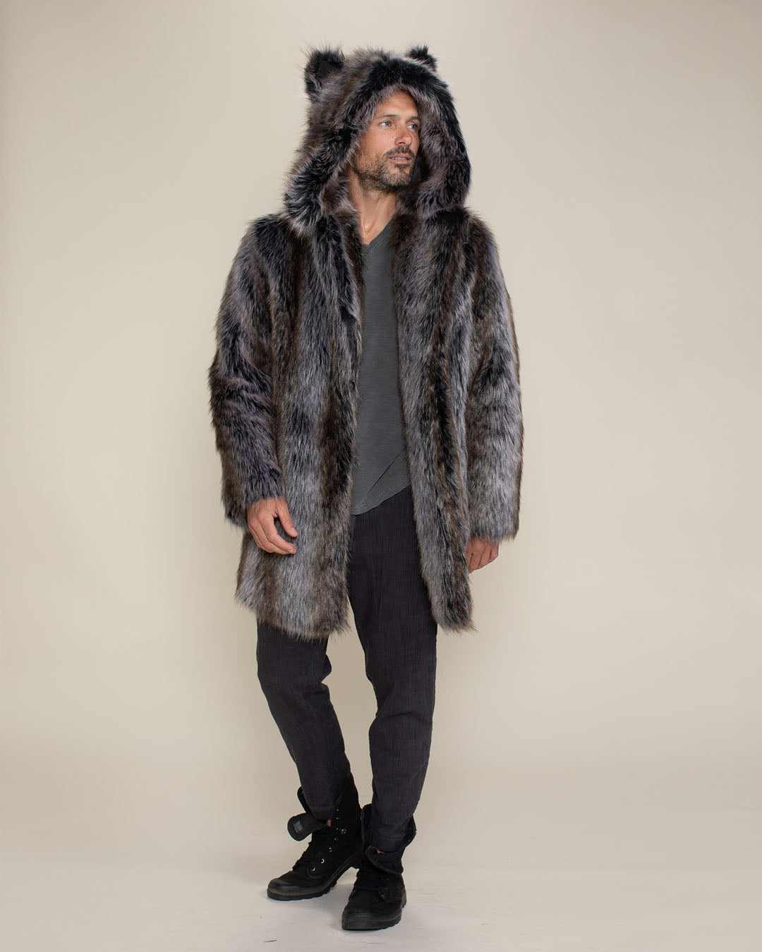 Grey Wolf Classic Faux Fur Coat | Men&#39;s