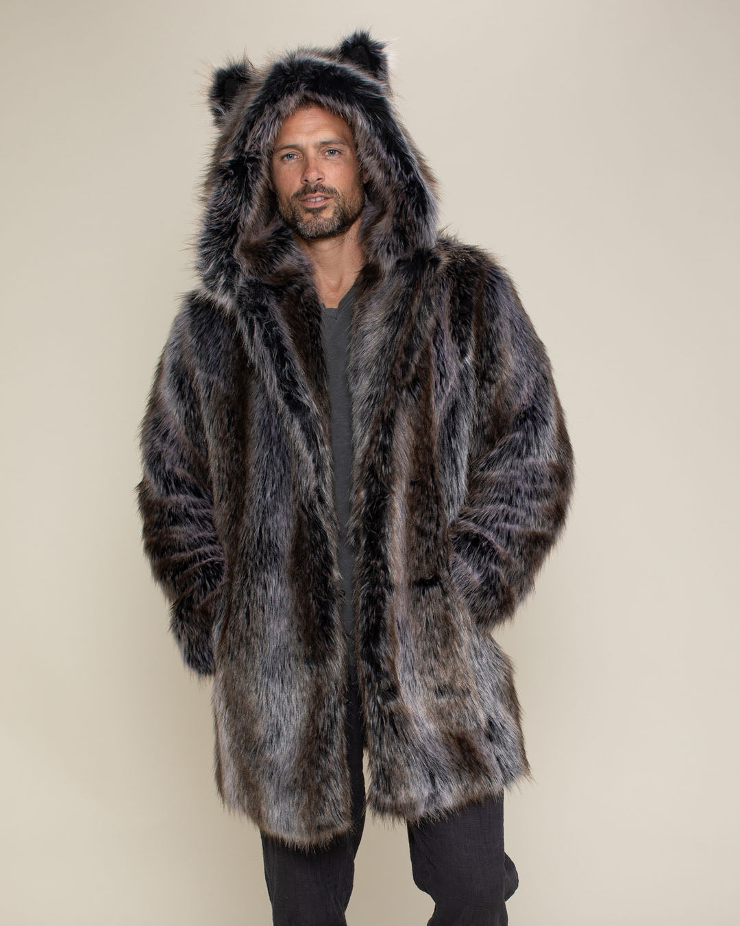 Grey Wolf Classic Faux Fur Coat | Men&#39;s