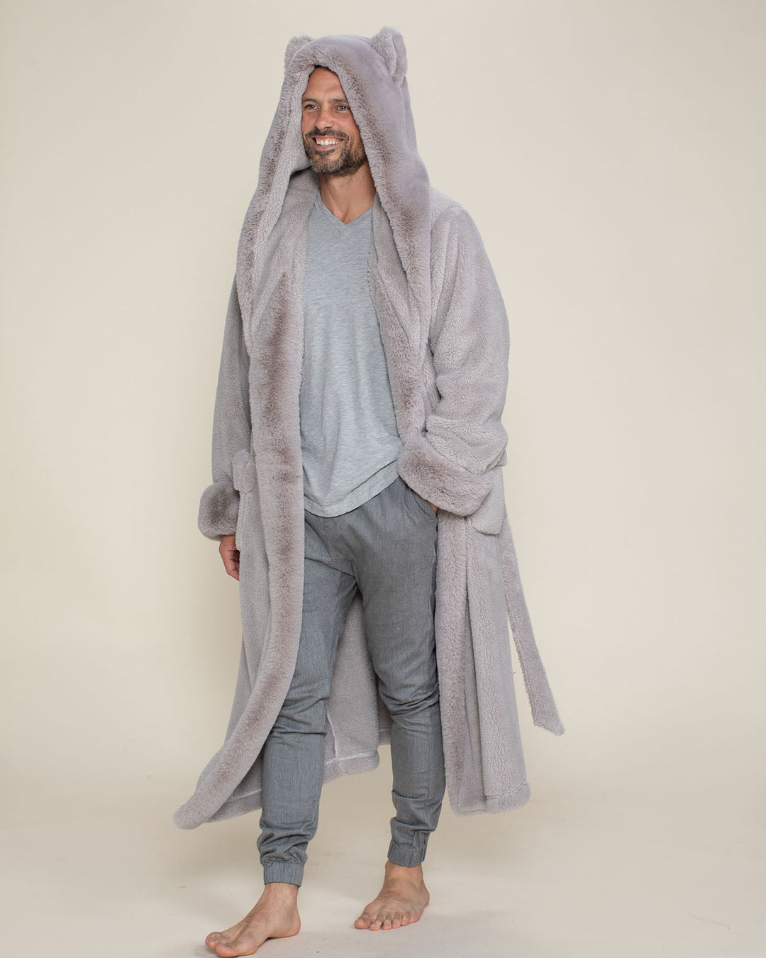 Silver Fox Classic Collector Edition Faux Fur Robe | Men&#39;s