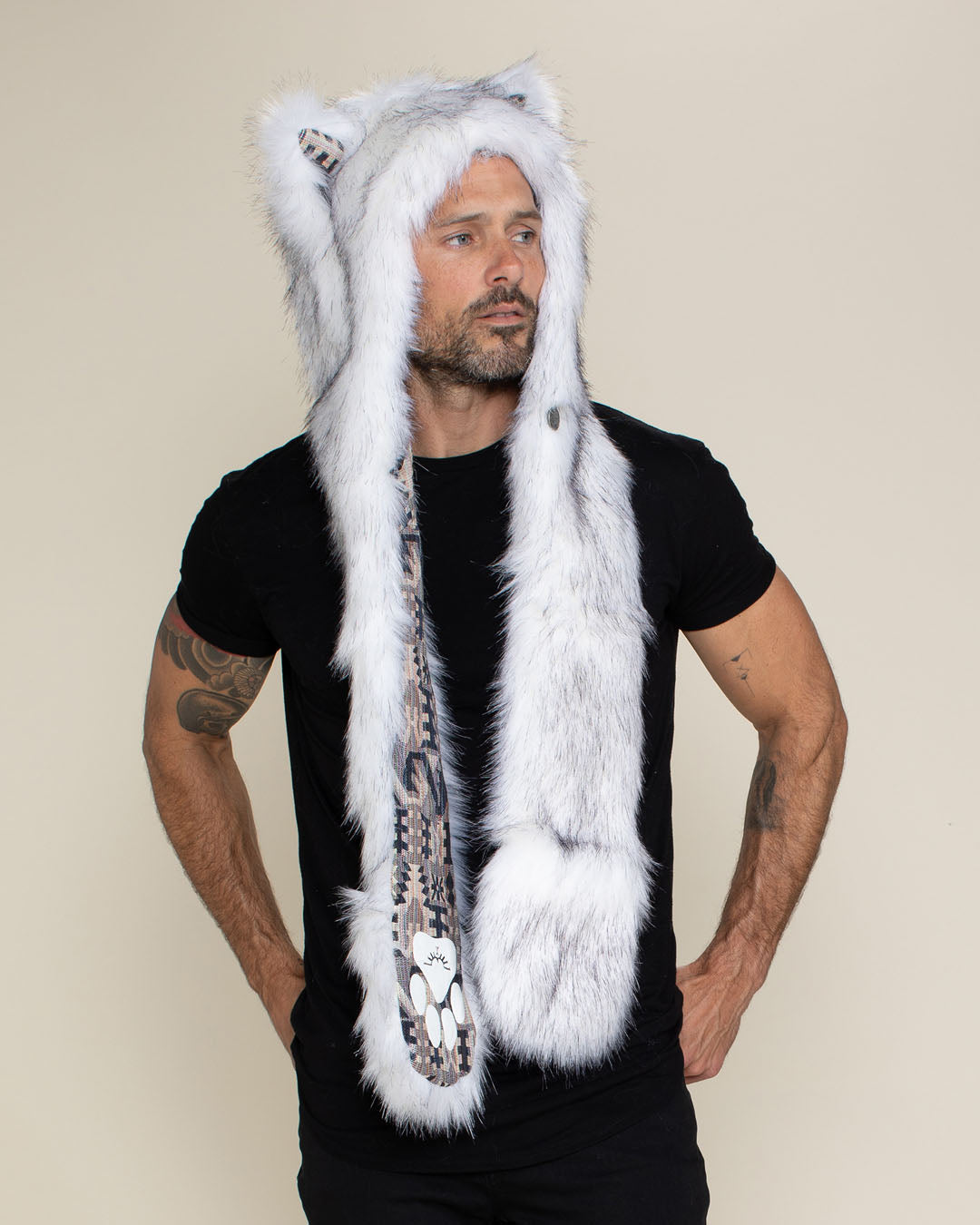 Husky Faux Fur Hood for Men - Unleash Arctic Style - SpiritHoods