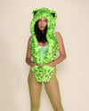 Neon Green Leopard Collector Edition Faux Fur Hood | Women's
