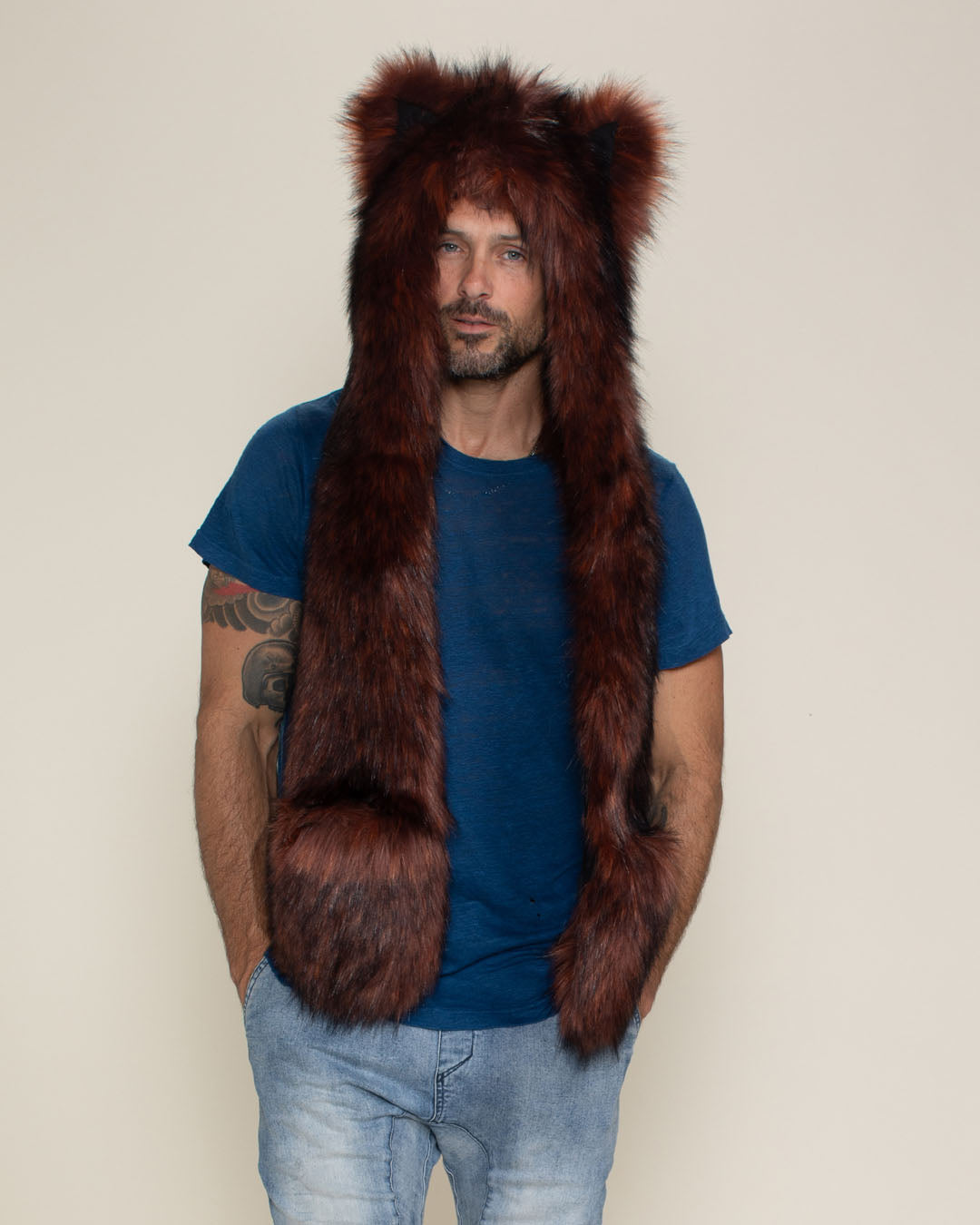 Ethiopian Red Wolf Collector Edition Faux Fur Hood | Men&#39;s