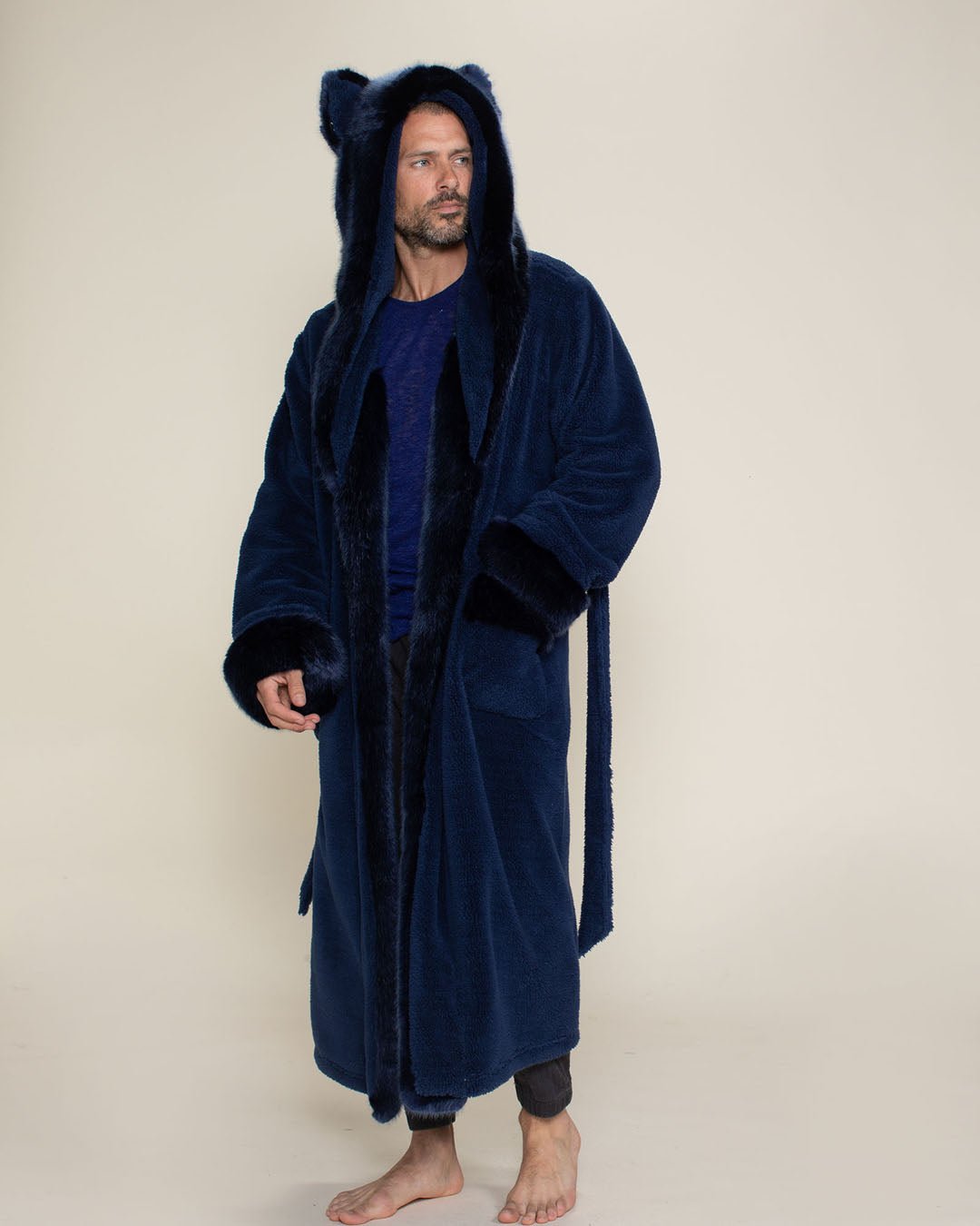 Men's Luxury Robe, Blue Luxury Bathrobe Men's Luxury Robe, Blue Luxury Bathrobe