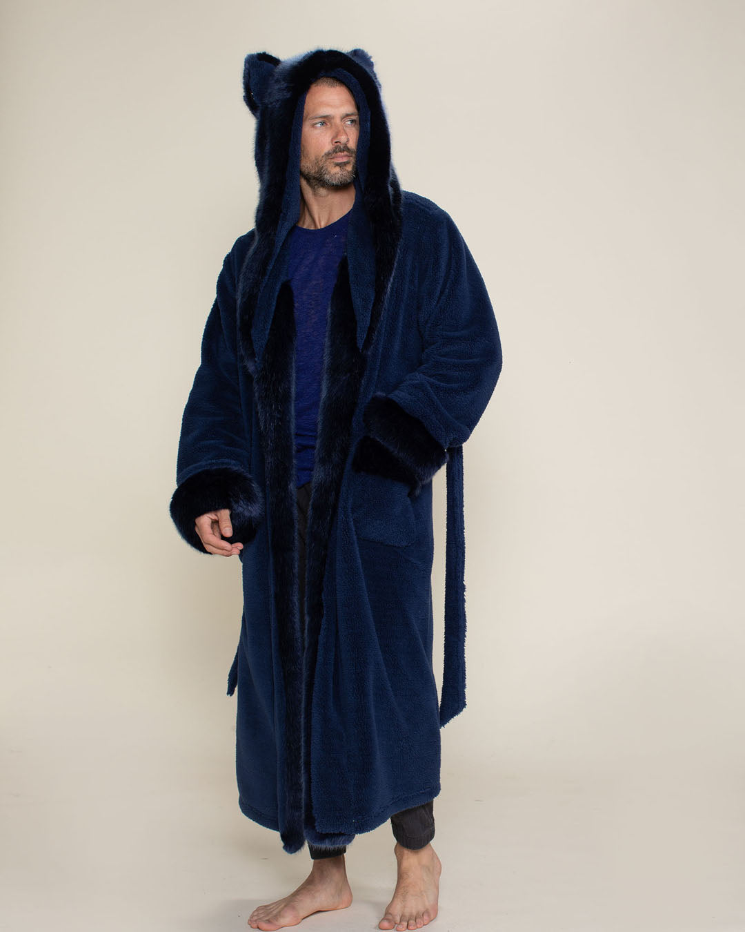 Indigo Wolf Classic Faux Fur Robe | Men&#39;s