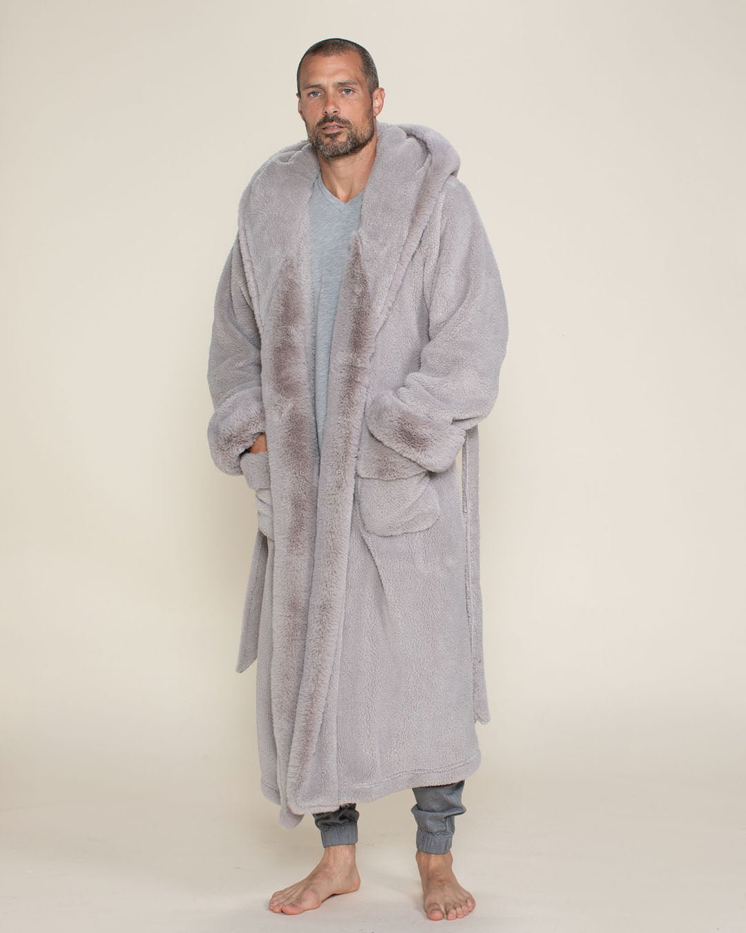 fur lined dressing gown mens Men's Dressing Gown Smoking Jacket Robe Navy Cotton | Burgundy Quilted Silk | Striped Piped