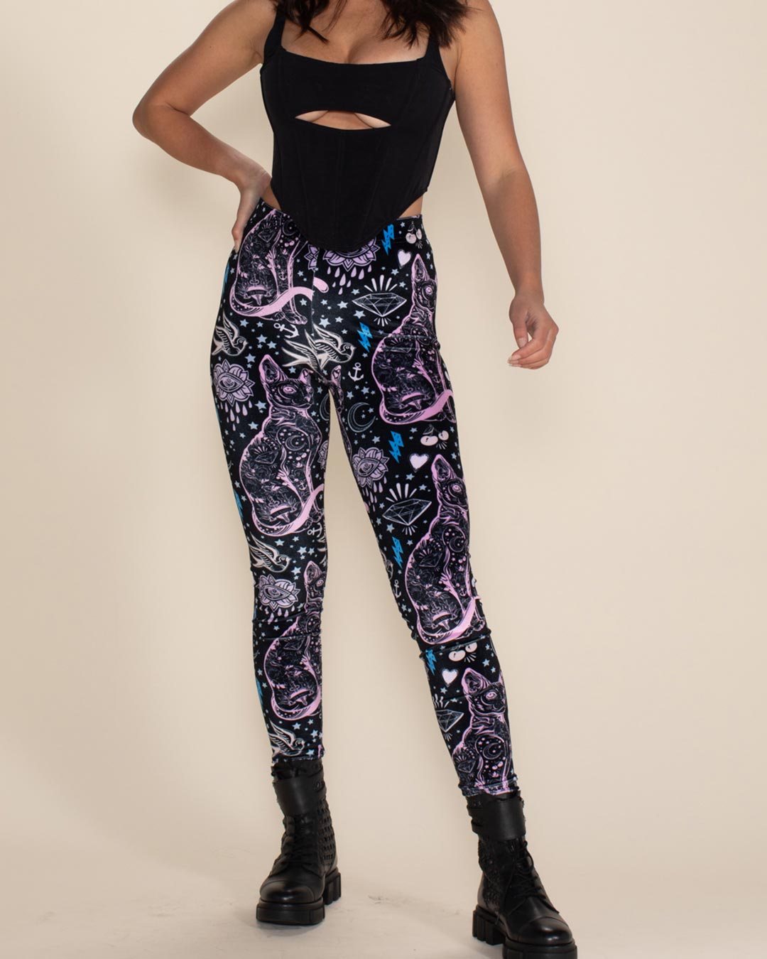Sacred Sailor Cat Nylon SpiritHood Leggings