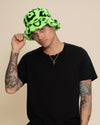 Men's Fur Bucket Hat | Neon Green Leopard