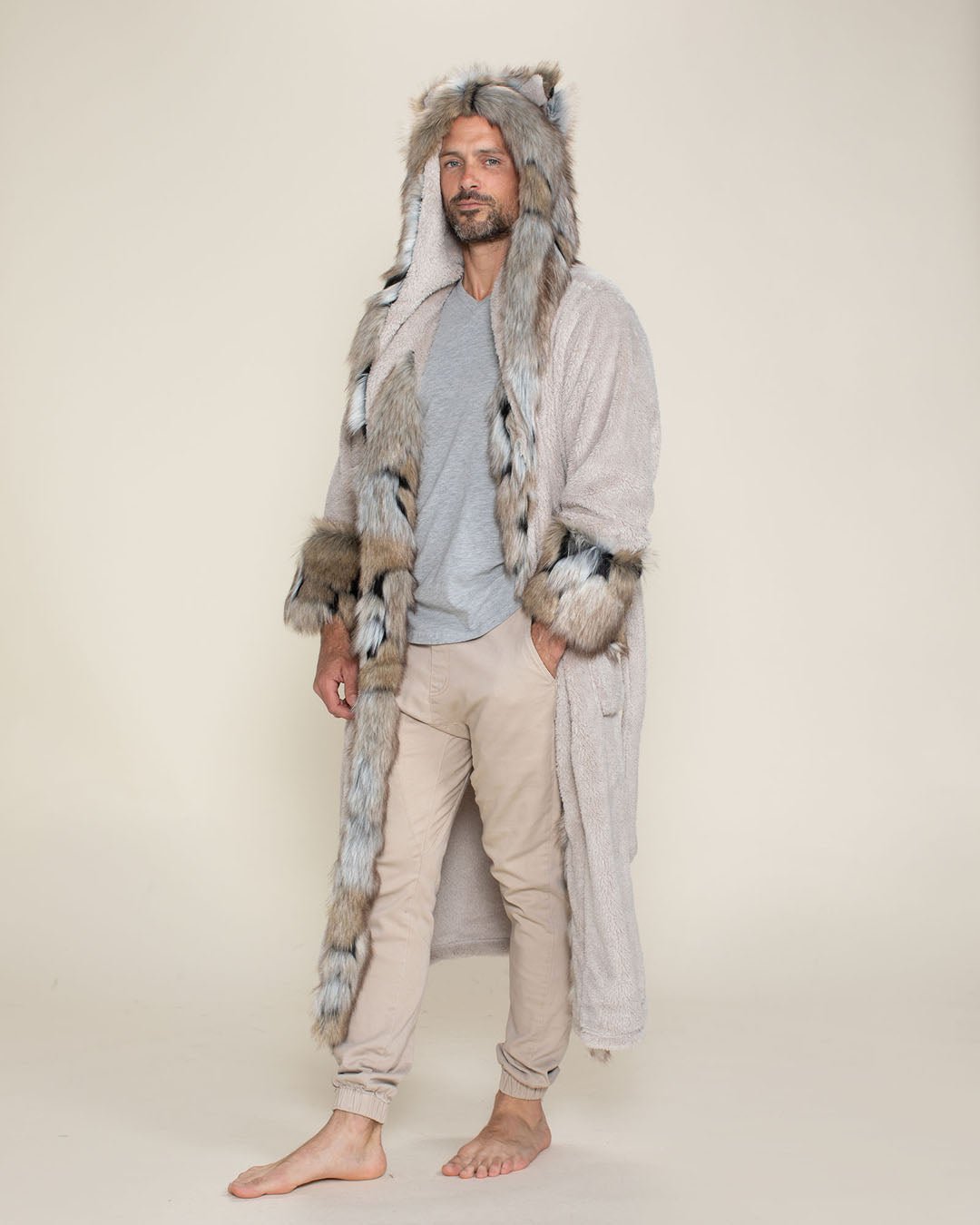 Fether Robe Men Men's Luxury Robe, Luxury Bathrobe | Wolverine - SpiritHoods