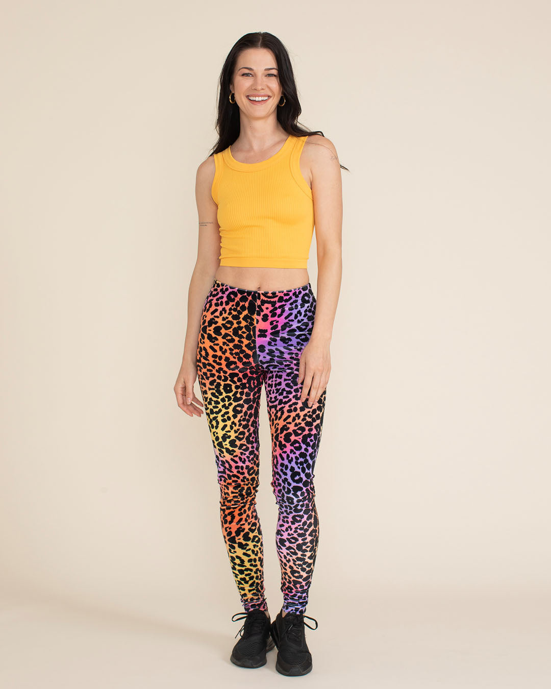 Sunset Leopard Velvet Leggings | Women's
