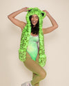 Neon Green Leopard Collector Edition Faux Fur Hood | Women's
