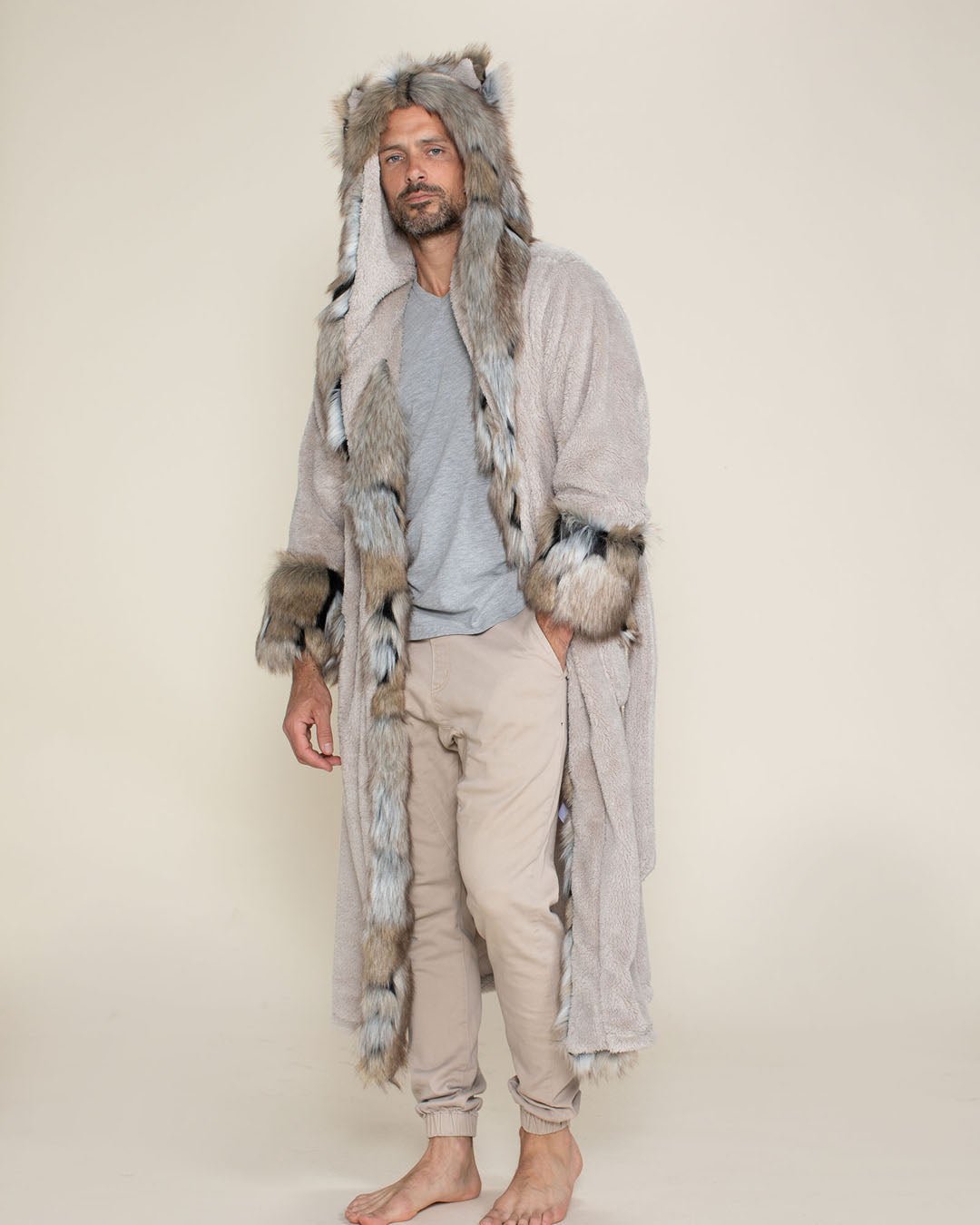 Fether Robe Men Men's Luxury Robe, Luxury Bathrobe | Wolverine - SpiritHoods