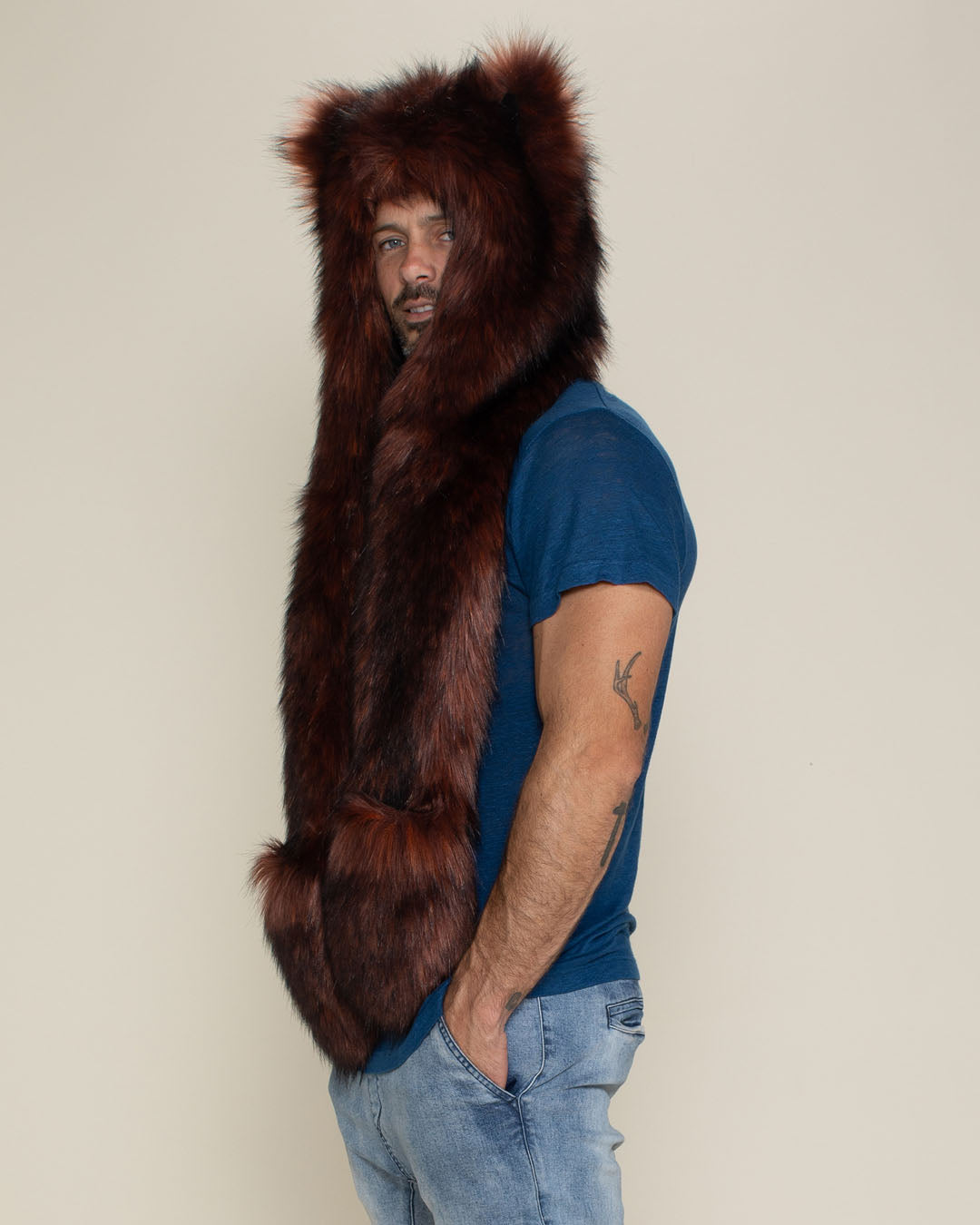 Ethiopian Red Wolf Collector Edition Faux Fur Hood | Men&#39;s