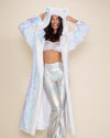 Iridescent Sequin Wolf Classic Collector Edition Faux Fur Style Robe | Women's