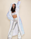 Iridescent Sequin Wolf Classic Collector Edition Faux Fur Style Robe | Women's