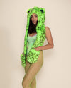 Neon Green Leopard Collector Edition Faux Fur Hood | Women's
