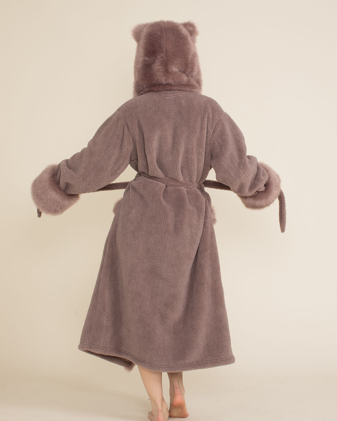 Mauve Kitty Classic Faux Fur Robe | Women&#39;s