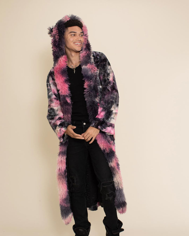 Alien Ufo Pink Pattern Print Men Long Robe