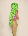 Neon Green Leopard Collector Edition Faux Fur Hood | Women's