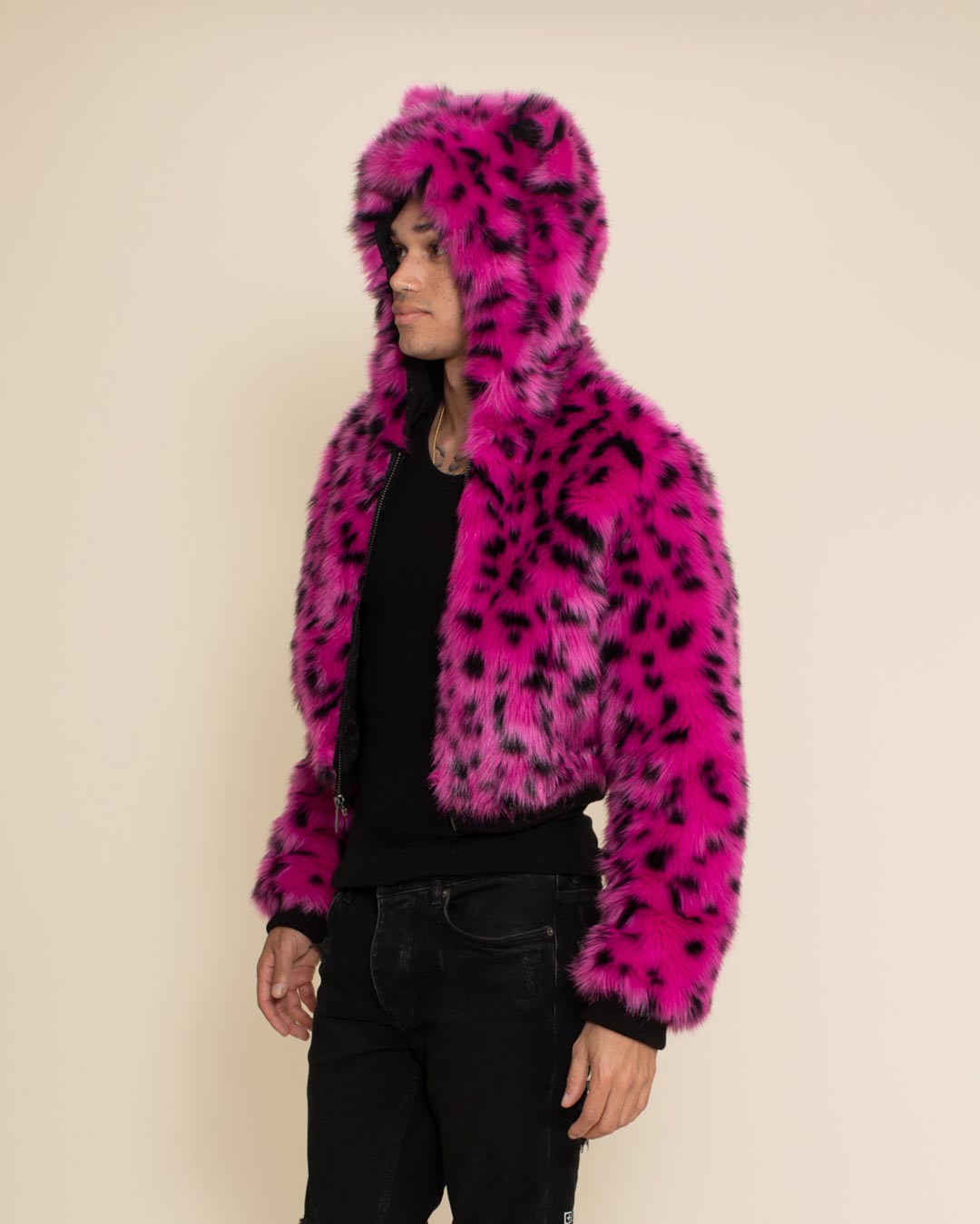 Cheetah cropped jacket deals